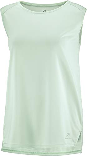 Débardeur Salomon Outline Summer Tank W pour femme en bleu opale taille L