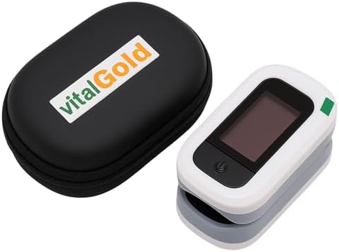 Oxímetro de Pulso de Ponta de dedo VitalGold (Oxímetro + Estojo)