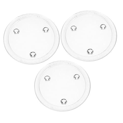 VICASKY 3pezzi Portacandele in Vetro Trasparente Rotondo Da Portacandele Per Candele Per Decorazioni Di Matrimonio Feste e Interni