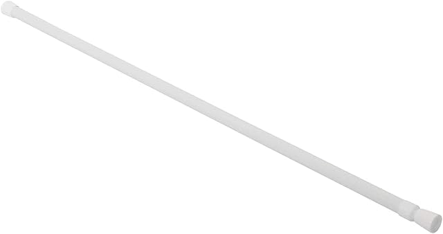 MorNon Curtain Rod Extendable Spring Loaded Net Rod Voile Shower Bath Curtain Rail Adjustable Telescopic Tool Net Pole 150cm for Bathroom Kitchen Wardrobe