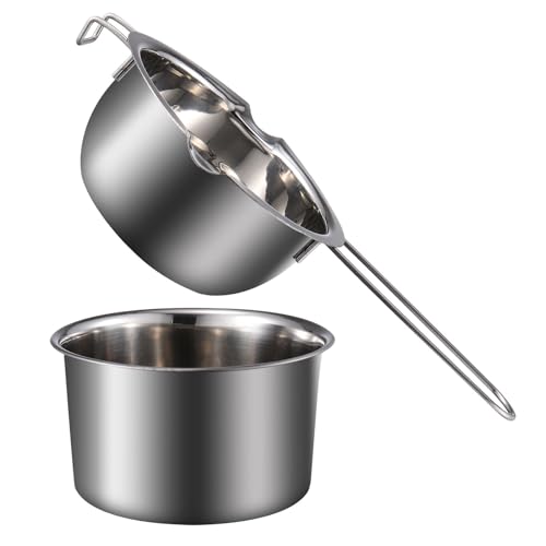 Baluue Pentola Bagnomaria in Acciaio Inossidabile Doppia Caldaia per Sciogliere Cera Cioccolato Burro Caramelle e Candele Resistente e Facile da Usare