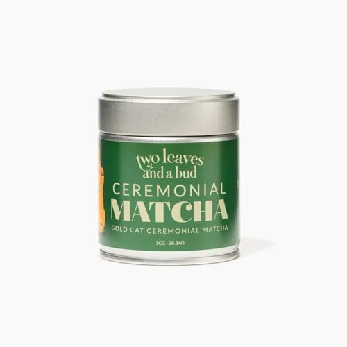 Two Leaves and a Bud Organic Ceremonial Matcha Green Tea, 1oz Tin (28.34g)