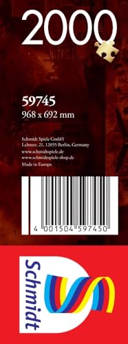 Schmidt Spiele 59745 Piacevole Pausa, Viaggiando Con Libri E Vino, Puzzle Da 2000 Pezzi - 2