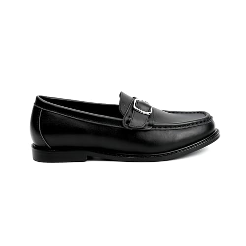 Image of XOBZJH Vintage Penny Loafers for Women Handmade Natural Calf Hair Flats with Arch Support,Comfortable Designer Work Walking Shoes