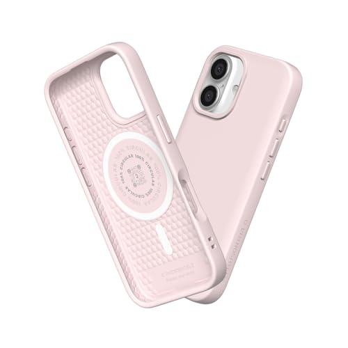 Coque iPhone 16 Plus MagSafe RhinoShield SolidSuit fine et antichoc rose
