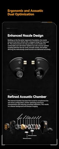 Image of Fanmusic ooopusX Op.22 Headphones Two Dynamic Two Balanced Armature Drivers in-Ear Monitors Adjustable Tuning Options (3.5mm Without mic)