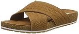 Timberland Women's Malibu Waves Cross Slide Sandals, Rust Embossed Suede, 37
