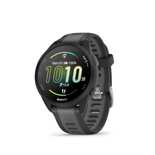 Garmin Forerunner 165 - Montre GPS connectée de Running avec écran AMOLED – Noir/Gris