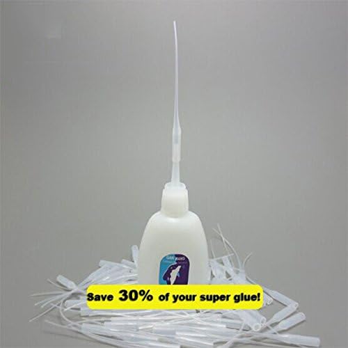 Image of SignMark Glue Extender 100 PCS Micro-Tips, Precision Micro CA Glue Tips for Bottles with Nozzle, Use for Hobby for Hobby, Crafting, Lab Dispensing