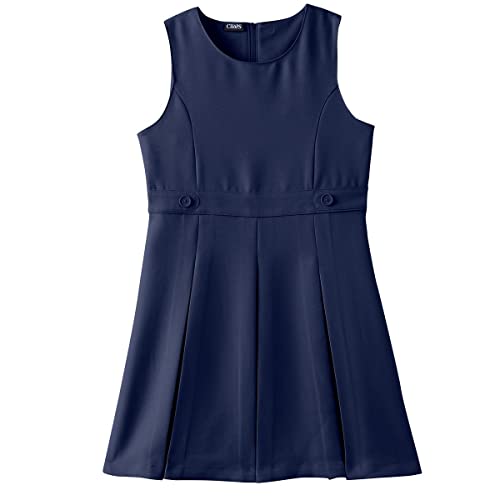 Chaps Pleated Dress Girls Size 5 Navy #TOP27