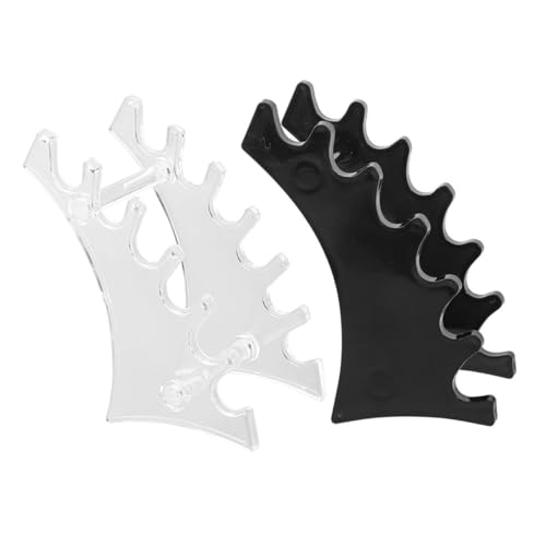 ULTECHNOVO 2 pezzi Organizer per Pennelli e Penne Orizzontale Supporto Portapennelli Trucco e Pennelli da Pittura Compatto e Portatile Stabile in Plastica per Asciugatura e Esposizione