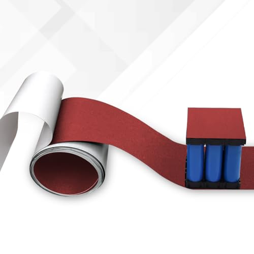 Image of Electrical Insulating Adhesive Paper 200mm(7.9in) Width 3m Length One Side Self Adhesive, Battery Pack Insulator Gasket for 18650 21700 26650 Battery Pack, Red. 0.2mm Thickness