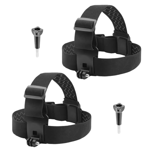 IDNVFY 2 Pezzi di Fasce per Fotocamera Sportiva E 2 Viti Lunghe, Accessori per Fotocamere Sportive, Staffa per Fascia, Adatta per Sport all'Aria Aperta, Viaggi (Nero).