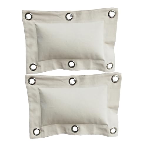 Gogogmee 2pcs Wall Mounted Boxing Sandbag Compact Canvas Makiwara Training Bag with Zipper Protection for Adults for Home Gyms and Martial Arts Workouts Efficient Space Saving Design