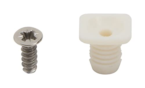Silverline 8mm Plastic Hinge Dowel Inserts with Screws, 50 Pcs by Silverline - Used condition - US$11.09