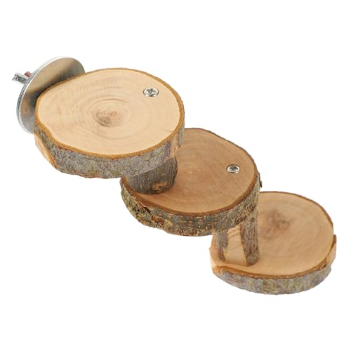 Toyvian Parrot Cage Ladder Wooden Climbing Toy for Birds Parakeets Lovebirds Small Cockatoos Easy to Install Bird Ladder Toy