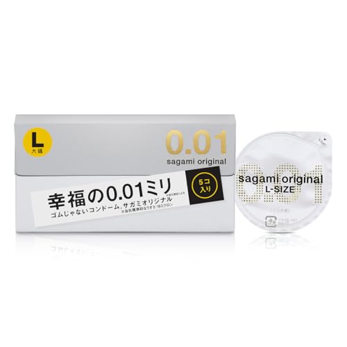 Sagami Preservativo de poliuretano original 0.01, tamaño L, 58 mm
