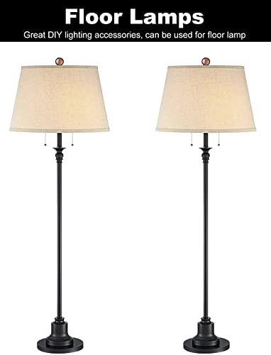 Qc 2 Pcs Lamp Finials, Ball Shaped Tawny Crystal Glass With Bronze Finish Screw Knob Base For Lamp Shade Top Cap thumb #6