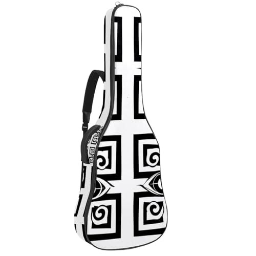 Housse guitare acoustique à motif traditionnel réglable contre les chocs