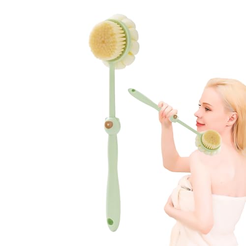 Cepillo para la espalda de ducha, cepillo para el cuerpo con mango largo – Cerdas de alta densidad doble cara secado rápido limpieza profunda para exfoliación de la piel hombre viaje