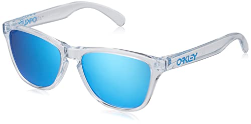 Oakley Youth OJ9006 Frogskins XS Square Sunglasses, Polished Clear/Prizm Sapphire, 53 mm