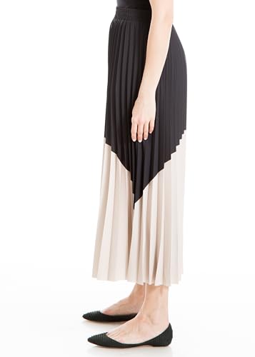 Max Studio Women's Maxi Pleated Colorblock Skirt3