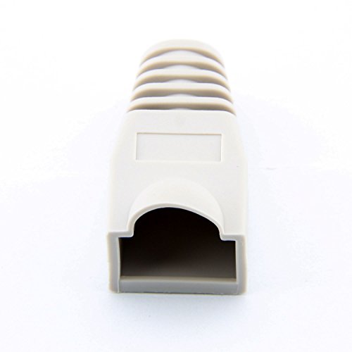 Maxmoral 100-Pack Cat5E Cat6 Rj45 Ethernet Network Cable Strain Relief Boots - White #TOP2
