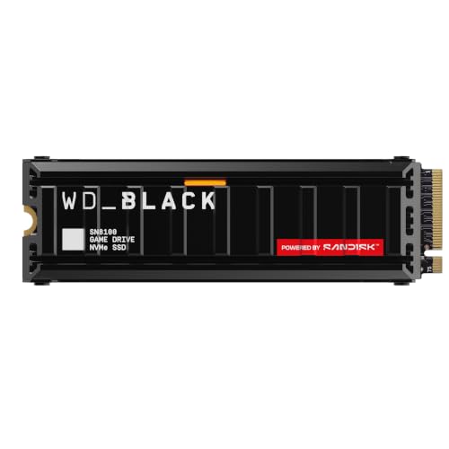 WD_Black SN8100 8TB NVMe SSD with Heatsink - PCIe 5.0x4, M.2 2280, Up to 14,900MB/s Read Speed, up to 11,000MB/s Write Speed, Best for AI Applications, Gaming, and Video Editing - WDS800T1XHM