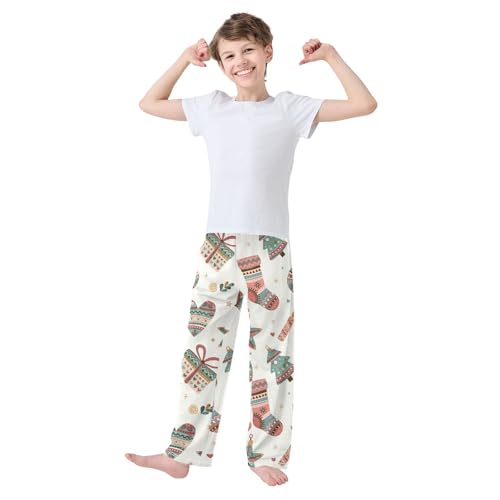 Boys' Pants Christmas Boho Gifts Stocking Long Bottoms Jogger Pants Elastic Waist Trousers with Pockets S-XL2