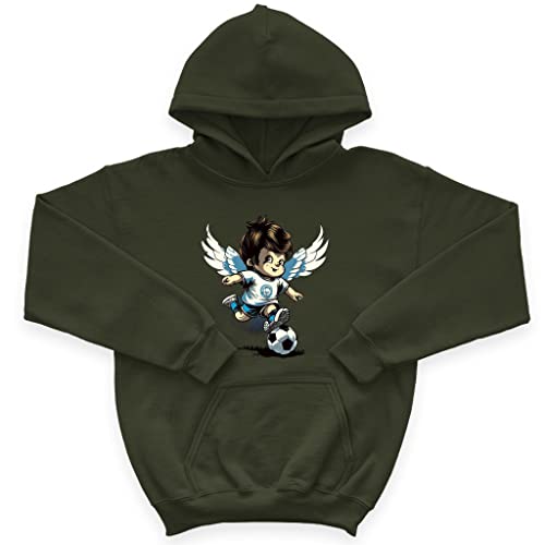 football player kids' sponge fleece hoodie - angel design kids' hoodie - cute hoodie for kids