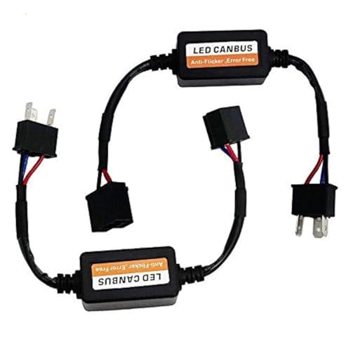 Image of LX-LIGHT (2PCS H4(9003) Anti Flicker Harness Error Free Decoders Fit Any 7 Inch Round LED Headlight Systems Compatible with Jeep Wrangler JK Tj Lj