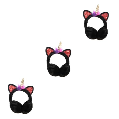 Auriculares de invierno pack 3 orejeras peluche unicornio regalo cumpleaños infantil