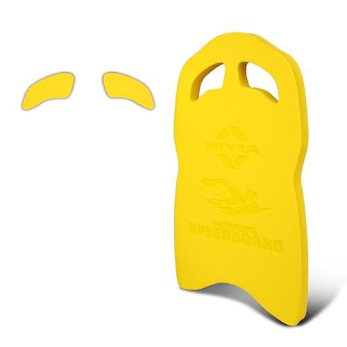 Image of Nivia SpeedBoard for Swimming, Sports Swimming Floats for Adults-Kids, Kickboard for Beginners Training, Float Pad with All Holding Angles (Yellow)