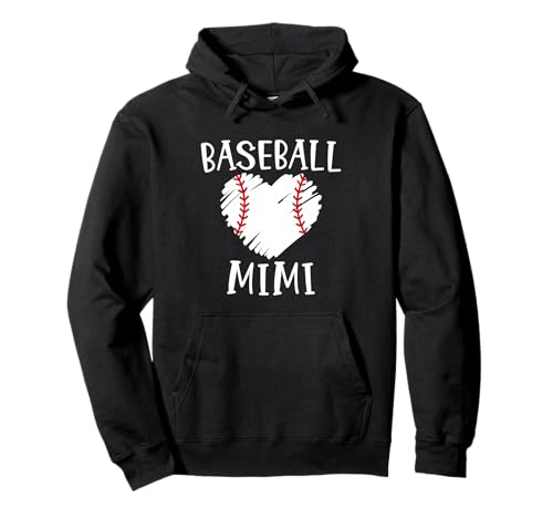 Baseball Mimi Gift Sports Grandma Grandson T-Ball Game Day Pullover Hoodie