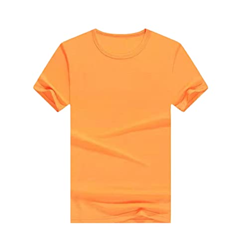 T-shirt modal homme anti transpiration orange respirant col rond