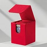 Card deck box with 2 Divider Fits 100+ Single Sleeved Cards, mtg commander deck box Organizer for Yugioh CCG TCG Sports