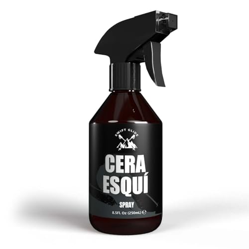 SWIFT GLIDE® Cera Esqui y Snowboard en Spray - 250ml - No Mancha - Deslizamiento Superior en la Nieve - Cera para Esquis de Fácil Aplicación para un Rendimiento Excepcional