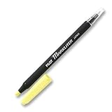 6 PACK: Pilot Markliter Black Ballpoint Pen & Fluorescent Yellow Chisel-Tip Highlighter(45600) by Pilot