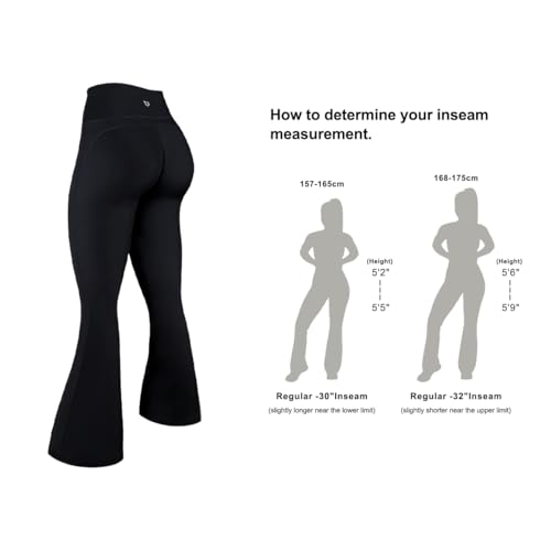 TomTiger Flare Leggings for Women Bootcut Yoga Pants with Tummy Control High-Waisted and Wide Leg3