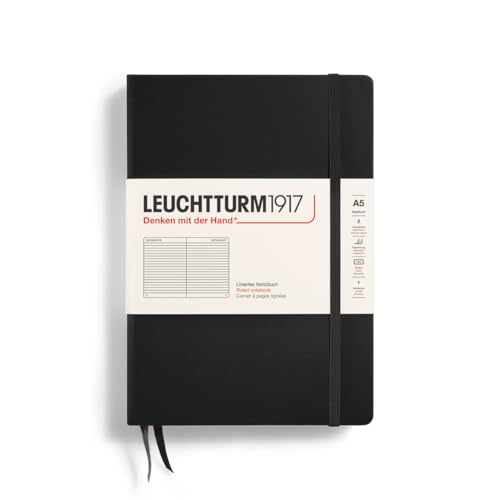 LEUCHTTURM1917 - Notebook Hardcover Medium A5-251 Numbered Pages for Writing and...