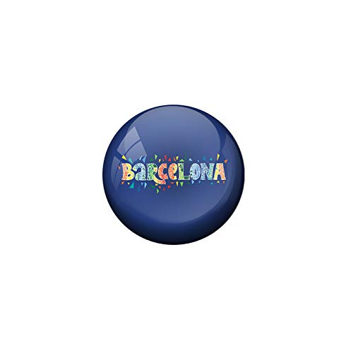Blue Colour Metal Fridge Magnet Barcelona Design AMZMR8001296