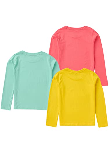 Image of Girls T-Shirts Pack of 3 by Cub McPaws | Kids Cotton T-Shirts for Girls | Long Sleeves Tshirts | for 4-12 Years Girls