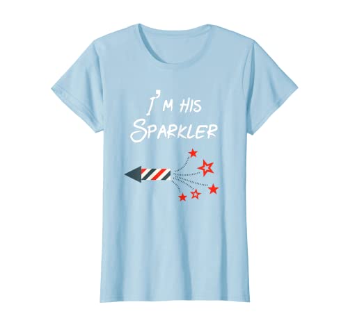 Mujer Mujeres él y ella coinciden 4 de julio camisas Im his Spark Camiseta
