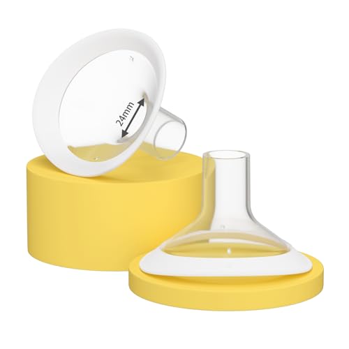 2 Pack protectores ovalados 24mm compatibles Medela y Lansinoh miniatura 1