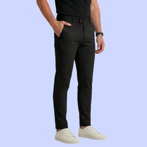 Image of Men's Formal Trousers | Premium Lycra Stretch Pants | Standard Fit | Comfortable Office, Business & Casual Wear | Stylish Men's Bottom Wear
