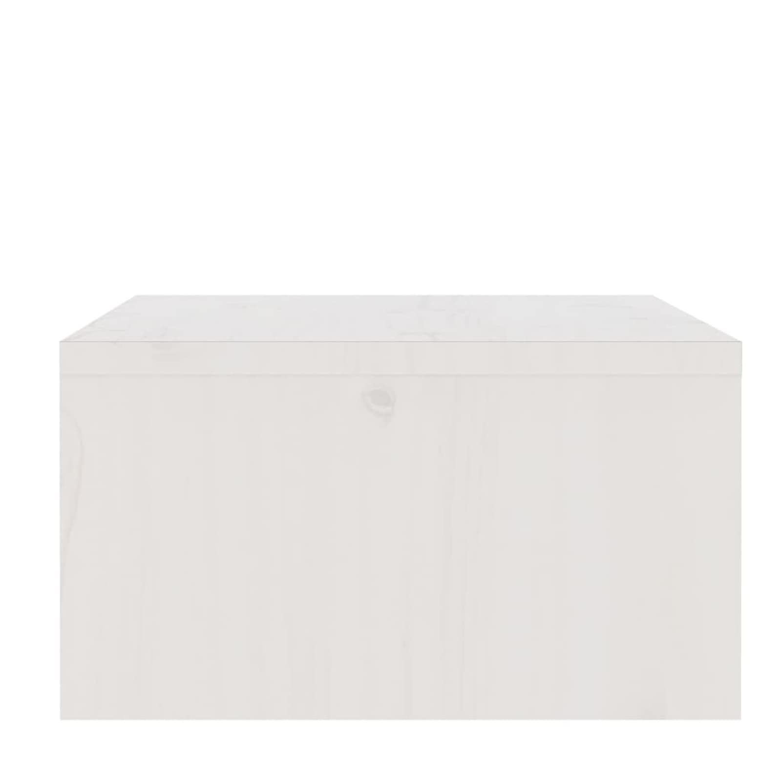 Homgoday Supporto per monitor per computer, altezza dello schermo per scrivania, laptop, supporto stampante, supporto per laptop, monitor, bianco, 100 x 27 x 15 cm, legno massiccio di pino