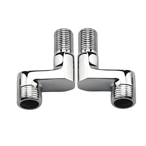 BiaoTeng 1/2 3/4 変換 水栓,蛇口 真鍮 屋外 コネクタ,壁掛け蛇口,1/2 3/4 変換 水栓,偏心管アダプター,クロム B