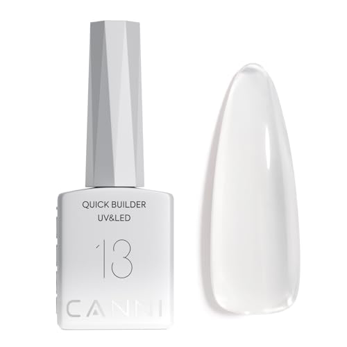 CANNI Gel Construction Ongle UV Quick Builder Gel natur couleur Transparent Clear Vernis Gel UV Semi Permanent pour Réparation de Manucure Kit Manucure Nail...