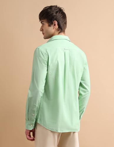 Image of U.S. POLO ASSN. Textured Shirts for Men - 100% Cotton, Full Sleeve Mens Casual Shirts