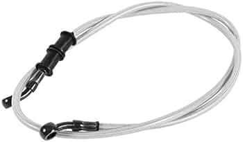 SUSHUANG Brake Cable 60cm 90cm 100cm 120cm 28° 0° Stainless Steel Brake Fuel Line Hose For Motorcycle Scooter Braided Clutch Oil Pipe Brake Clutch Line(60cm Black - View #2